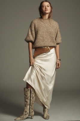 The Violette Short-Sleeve Tinsel Sweater