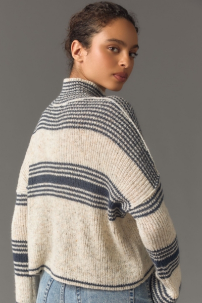Turtleneck Striped Knit Sweater | Nuuly