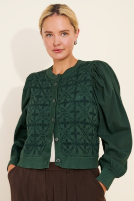 Mixed Media Cardigan Sweater | Nuuly