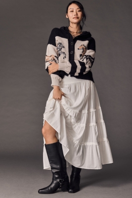 Horse Graphic Cardigan Sweater