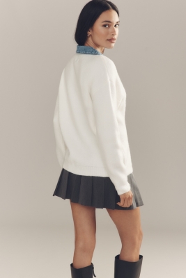 Denim Polo Sweater
