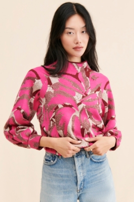 Floral Mock Neck Sweater | Nuuly Rent