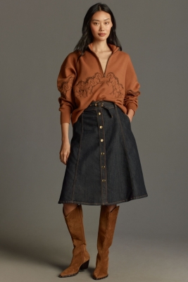 Mock-Neck Half-Zip Sweater
