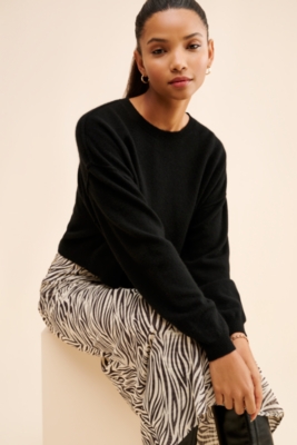 The Alani Cropped Cashmere Crew-Neck Sweater | Nuuly