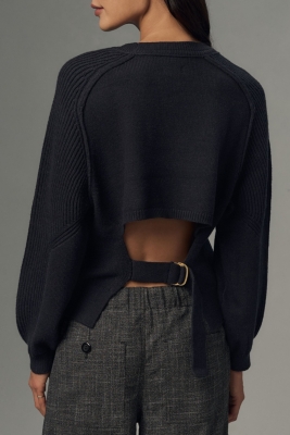 Buckled Open-Back Sweater | Nuuly