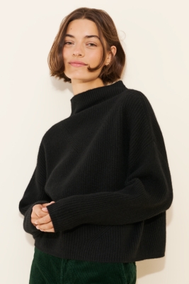 The Enza Ribbed Cashmere Sweater: Cropped Long-Sle | Nuuly
