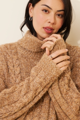 goldwin0 23fw wool seamless knit 薄手ニット Shine Cable-Knit Turtleneck Sweater | Nuuly