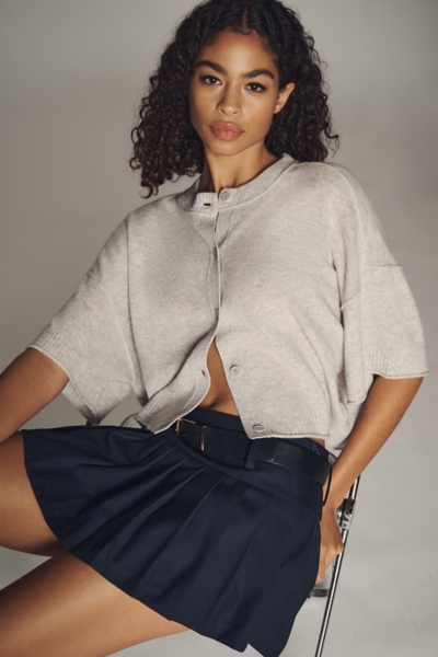 The Goldie Crew-Neck Cashmere Cardigan Sweater | Nuuly