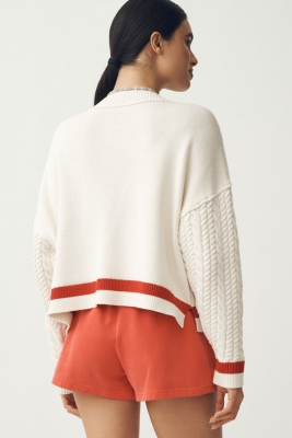 Graphic Cable-Knit Sweater