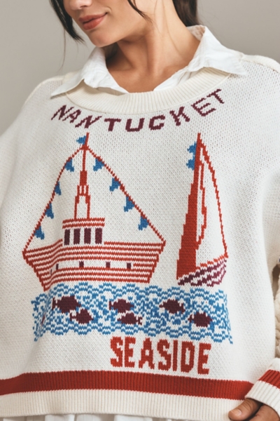 Graphic Cable-Knit Sweater | Nuuly