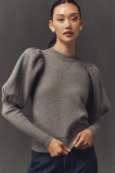 まめSQUARE NECK PUFF SHOULDER ニット Puff-Shoulder Ribbed Sweater | Nuuly