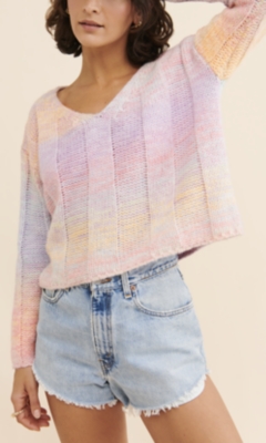 Sherbet Ombre V-Neck Sweater | Nuuly Rent