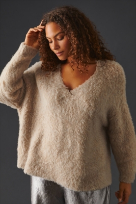 Plush V-Neck Sweater