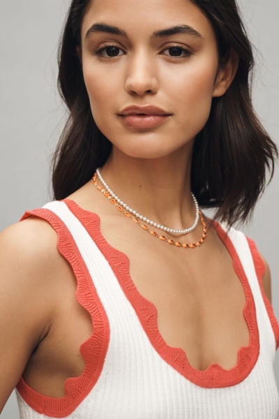 Cropped Scallop Sweater Tank | Nuuly