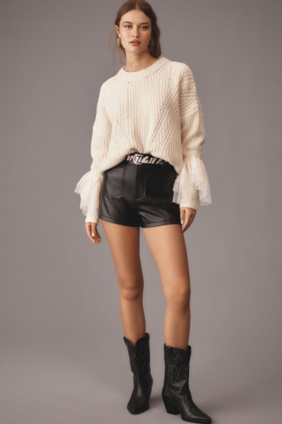 Tulle-Sleeve Sweater | Nuuly