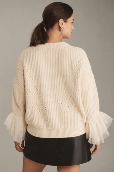 ニット セーター Tulle Sleeve Knit Top レディース Her lip to ニット セーター Tulle Sleeve Knit Top レディース