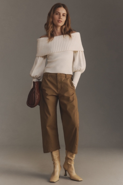 The Tessa Off-The-Shoulder Puff-Sleeve Sweater | Nuuly