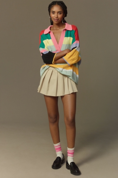 Collared V-Neck Rugby Sweater | Nuuly