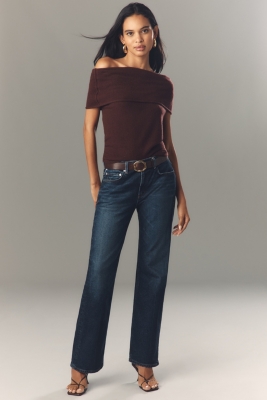Cashmere Off-The-Shoulder Sweater Top