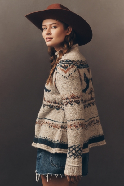 Long-Sleeve Mock-Neck Bird Sweater | Nuuly