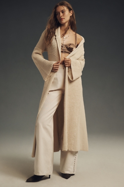 Wide-Sleeve Longline Cardigan Sweater | Nuuly