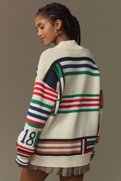 Golf-Themed Oversized Cardigan Sweater | Nuuly