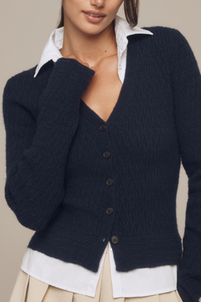 Twofer Cable-Knit Cardigan Sweater | Nuuly