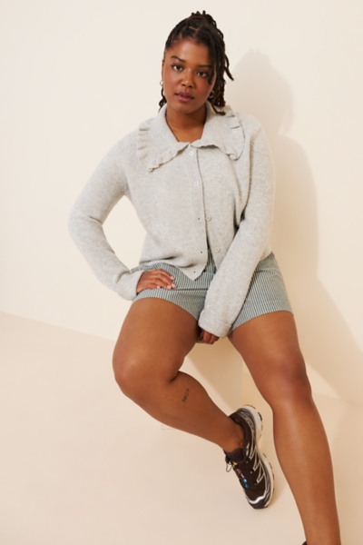 The Ainsley Ruffle-Collar Cardigan Sweater | Nuuly