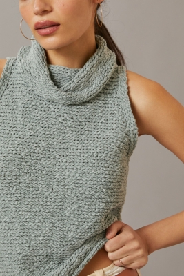 Knit Turtleneck Tank