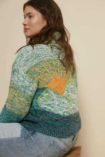 Sunset Embroidered Cardigan | Nuuly