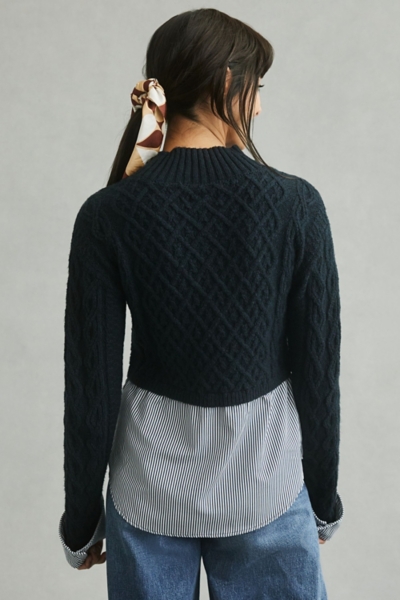 Cable-Knit Layered Sweater | Nuuly