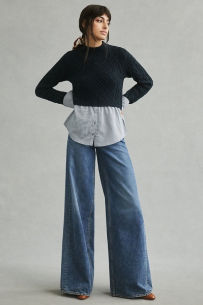 Cable-Knit Layered Sweater | Nuuly