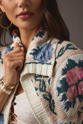 Floral Cocoon Cardigan