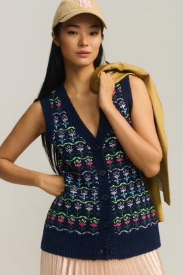 Printed Sweater Vest | Nuuly