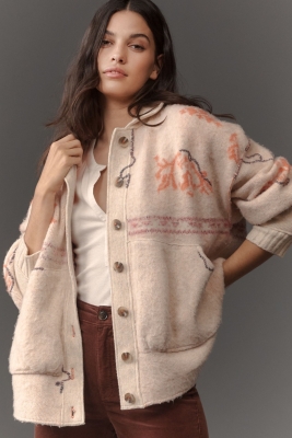 Cardigan outlet Jacquard Sweater by Anthropologie, SZ XS, NWT