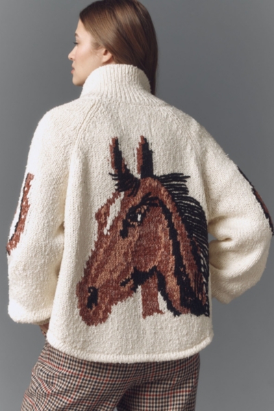 Western Horse Graphic Cardigan Sweater | Nuuly