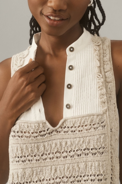 Open-Stitch Twofer Sweater Tank | Nuuly
