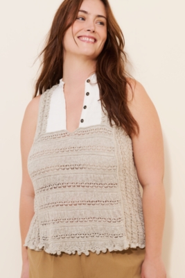 Open-Stitch Twofer Sweater Tank | Nuuly