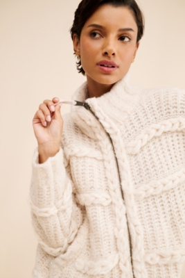 Collared Zip-Front Cardigan Sweater | Nuuly