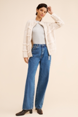 トップス Time is on NEW MIX COLLARED CARDIGAN Open-Stitch Collared Cardigan | Gap Factory