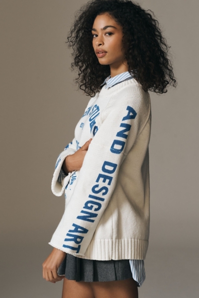 Graphic Printed Crew-Neck Sweater | Nuuly