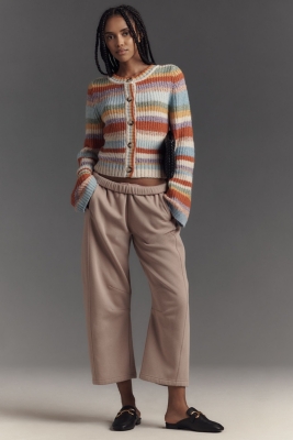 Ribbed Multi-Stripe Cardigan Sweater | Nuuly