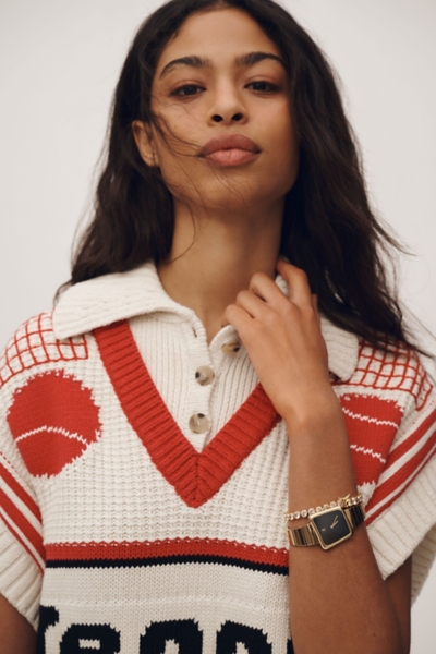 Tennis V-Neck Button-Up Twofer Sweater Vest | Nuuly