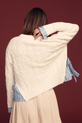 Cable Twofer Tie Sweater | Nuuly