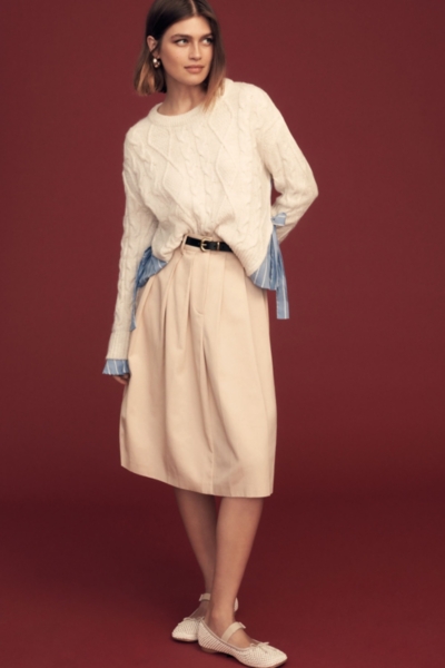 Cable Twofer Tie Sweater | Nuuly