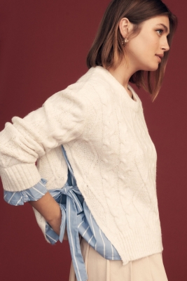 Cable Twofer Tie Sweater | Nuuly