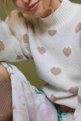 Hearts High Neck Sweater