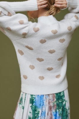 Hearts High Neck Sweater