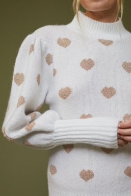Hearts High Neck Sweater