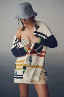 Nautical Buoy Cardigan Sweater